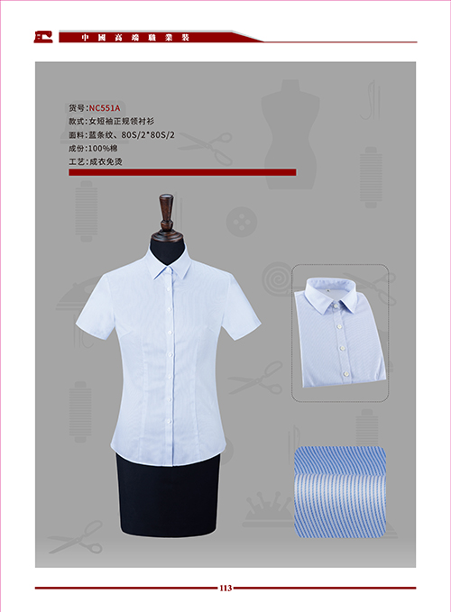 短袖男女款正规领职业衬衫 (27)
